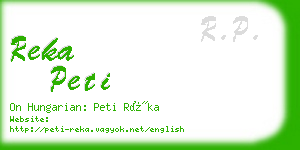reka peti business card